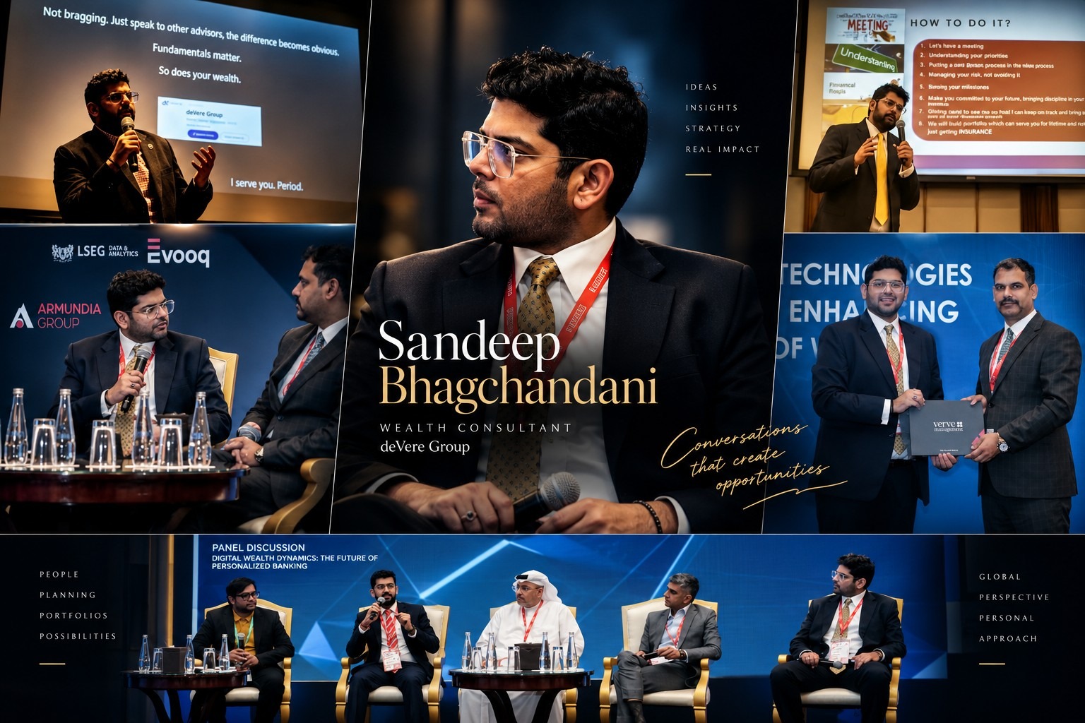 Sandeep Bhagchandani speaking at financial events, presentations and panel discussions